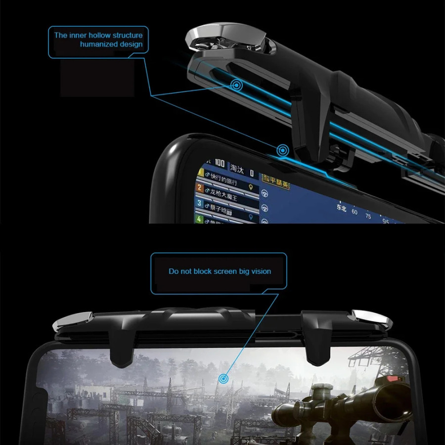 PUBG geympad uchun G5 oʻyin kontrollerlari oʻyinni ishga tushirish uchun moʻljallangan joystik oʻrnatilgan strech tugmasi oʻyin aksessuarlari