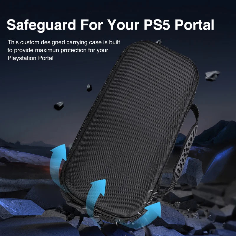 PS5 Portal Portativ sumkasi EVA qattiq saqlash sumkasi Sony PlayStation 5 portativ oʻyin konsoli aksessuarlari