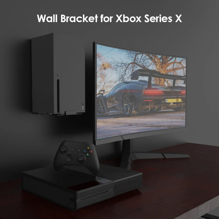 Xbox Series X uchun oʻyin boshlovchisi devorga oʻrnatish oʻyin koʻngilochar aksessuarlar Xbox Series uchun metall konsol ushlagichi stend