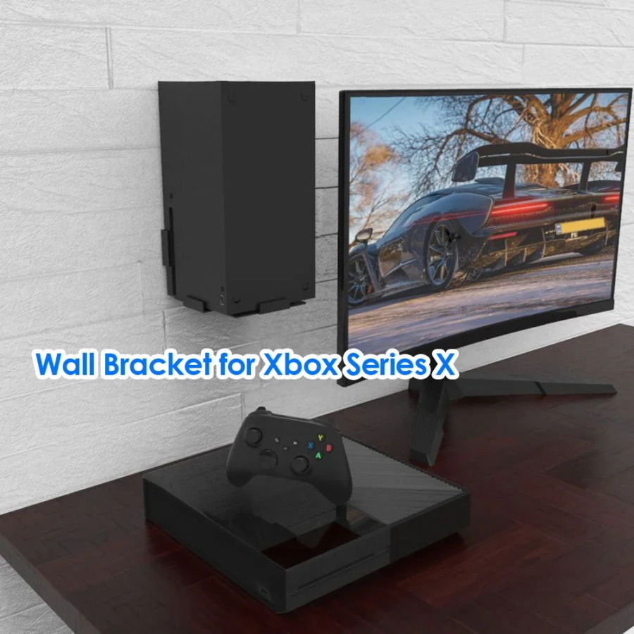 Xbox Series X uchun oʻyin boshlovchisi devorga oʻrnatish oʻyin koʻngilochar aksessuarlar Xbox Series uchun metall konsol ushlagichi stend
