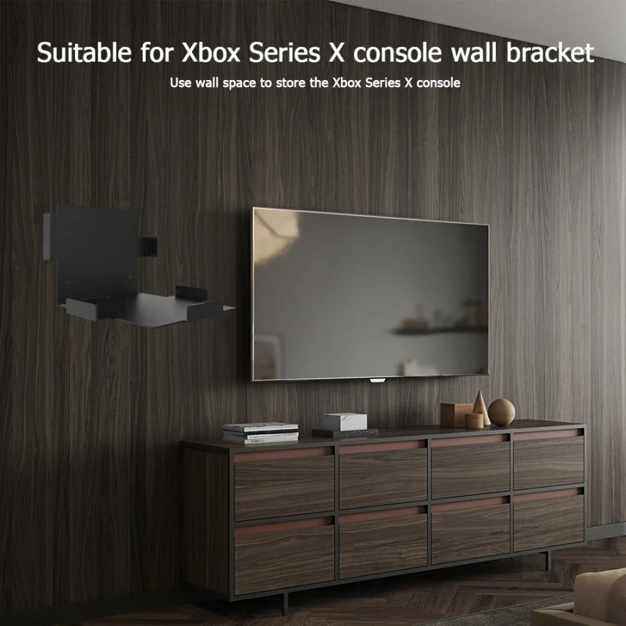 Xbox Series X uchun oʻyin boshlovchisi devorga oʻrnatish oʻyin koʻngilochar aksessuarlar Xbox Series uchun metall konsol ushlagichi stend