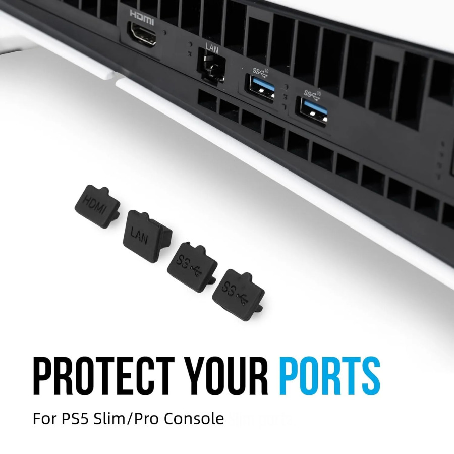 Новое поступление, игровые аксессуары для PS5 Pro/Slim, пылезащитные комплекты для PS5 Slim/Pro, аксессуары, набор силиконовых пылезащитных заглушек для игровой консоли