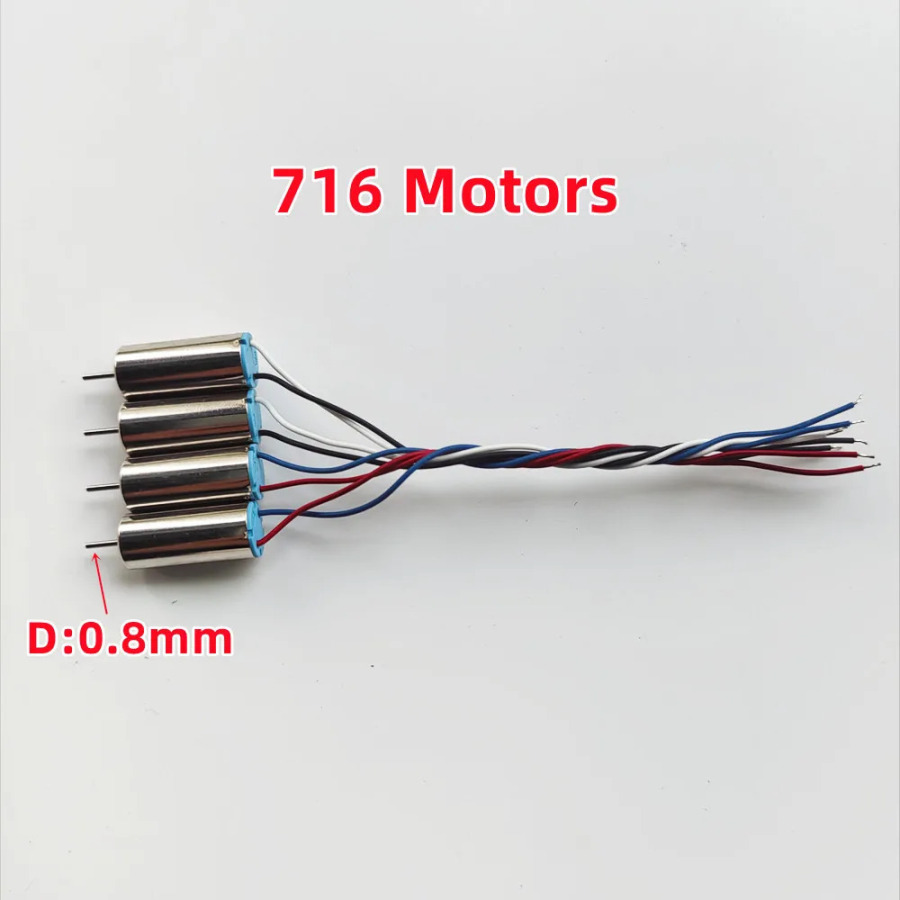 K100 MAX Mini RC kvadrokopter uchun ehtiyot qismlar: qanotlar, 716 dvigatel, 42 mm A/B pervaneler