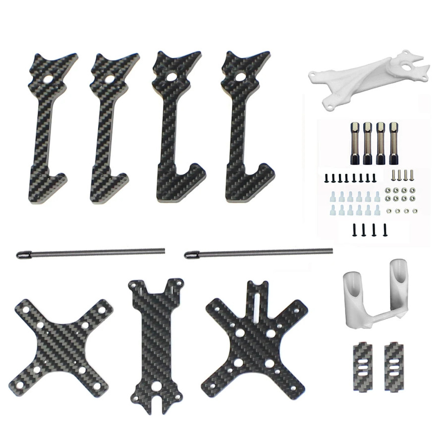 F215 215 mm 5 dyuymli uglerod tolali kvadrokopter ramkasi, FPV Freestyle RC Racing Drone Copter uchun 5 mm qoʻlni qoʻllab-quvvatlash dvigateli 2204-2306