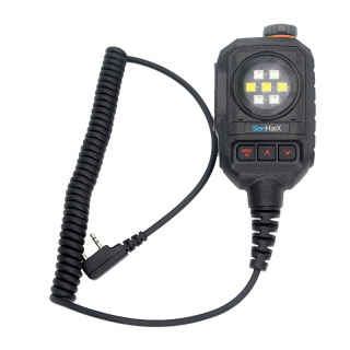Плечевой микрофон для рации, подходит для Sennheix 8800 8600 Quansheng UV-K5 UV-K6, двусторонний радиомикрофон K-типа черный