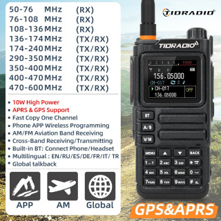 TIDRADIO TD-H9 10 Вт рация дальнего действия радио Air Band приложение беспроводное программирование APRS GPS рации NOAA рация Красный американский