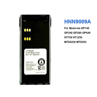 Motorola Moto GP140 GP240 GP280 GP640 HT750 HT1250 MTX8250 MTX950 uchun Walkie Talkie batareyasi HNN9009A 1800mAh
