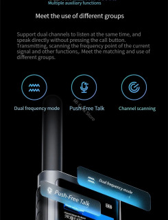 Eng yangi original Xiaomi 2S Walkie Talkie, Super Slim Walkie Talkie, Joylashuvni almashish, Uzoq kutish rejimi, Interferentsiyaga qarshi, Tez moslashish