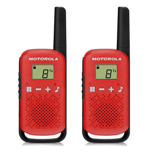 Рация Motorola TLKR-T42 без лицензии ЖК-дисплей 16 каналов и дальность действия до 4 км использует батареи типа АА (без батареи) Красный
