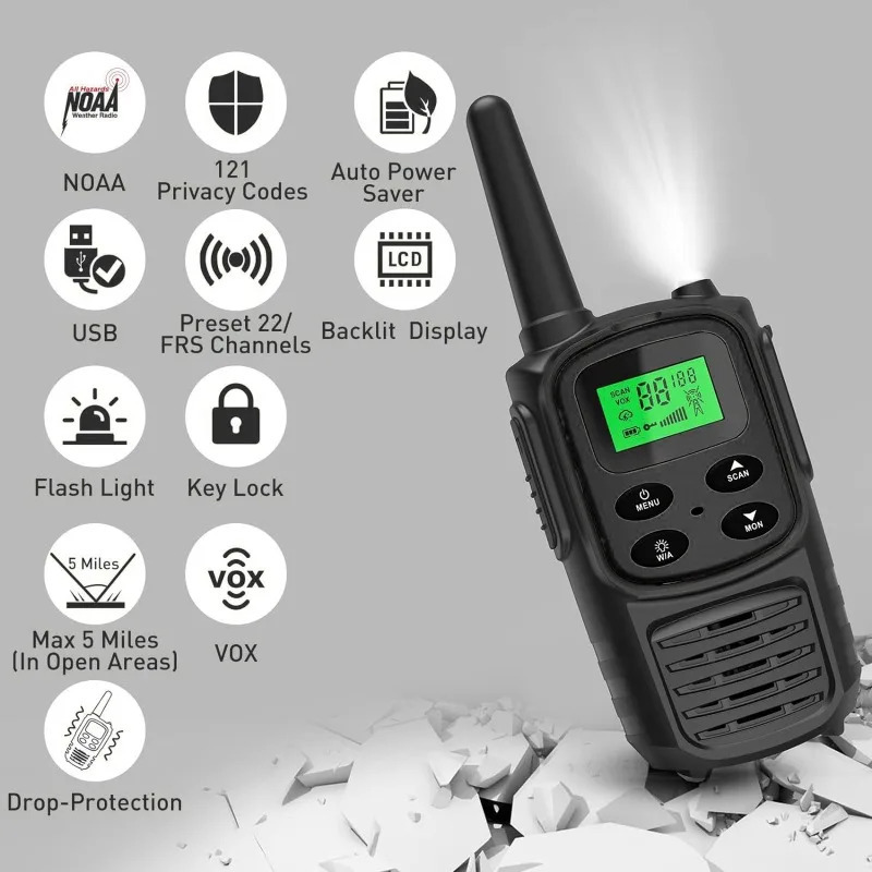 2 шт. мини-рация портативная двусторонняя радиостанция UHF комплект приемопередатчиков рация радио рация для детей и взрослых