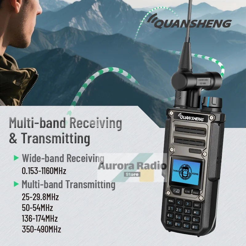 Quansheng TK11(8) рация 10 Вт 3000 мАч анализатор спектра большой емкости волшебный голос NOAA Type-C зарядка индивидуальное изображение загрузки