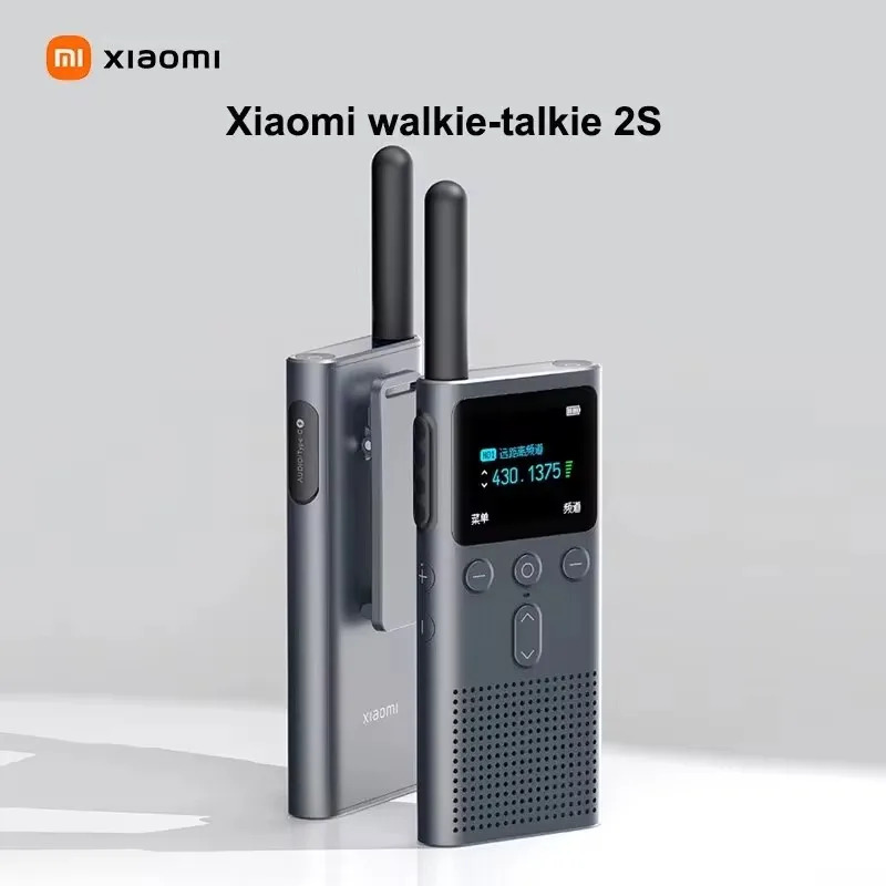 Xiaomi Walkie Talkie 2S 120 soat kutish vaqti, ikki tomonlama ish rejimi, 5 km aloqa diapazoni, 1,77 dyuymli rangli ekran, 4 Vt quvvat, tashqi makon uchun IP54 himoyasi, interkom funksiyasi
