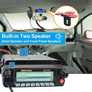 HIROYASU CQ-7373 Walkie Talkie 50W 1000Ch havo tarmoqli sakkiz tarmoqli Rx V.U ikki tarmoqli Tx olinadigan old panel uy mobil radiosi