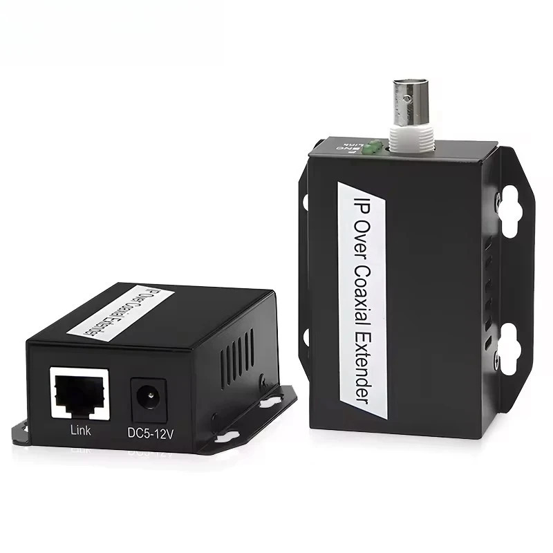 CCTV kameralari uchun Ethernet Over Coax (EoC) toʻplami Coax HD orqali 1 juft IP tarmoq kengaytirgichi