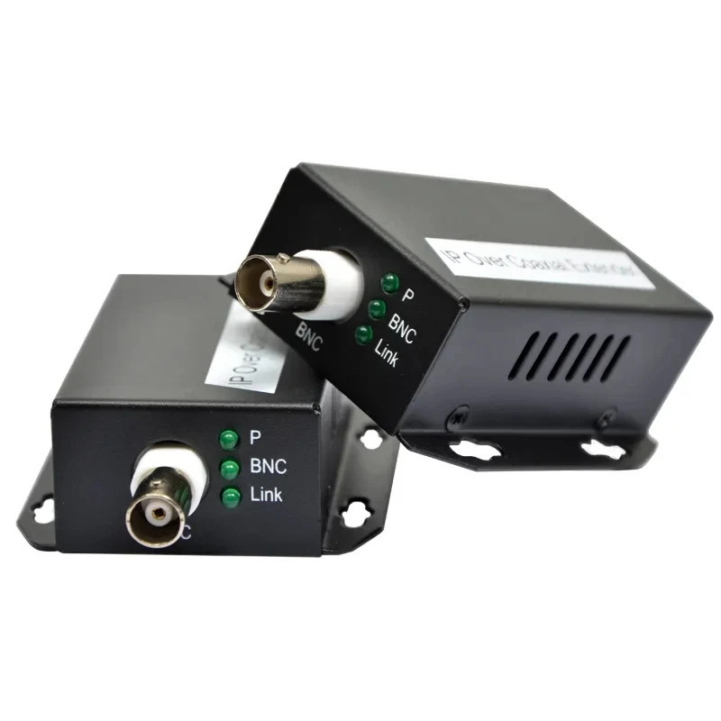 CCTV kameralari uchun Ethernet Over Coax (EoC) toʻplami Coax HD orqali 1 juft IP tarmoq kengaytirgichi
