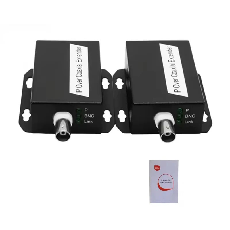 CCTV kameralari uchun Ethernet Over Coax (EoC) toʻplami Coax HD orqali 1 juft IP tarmoq kengaytirgichi