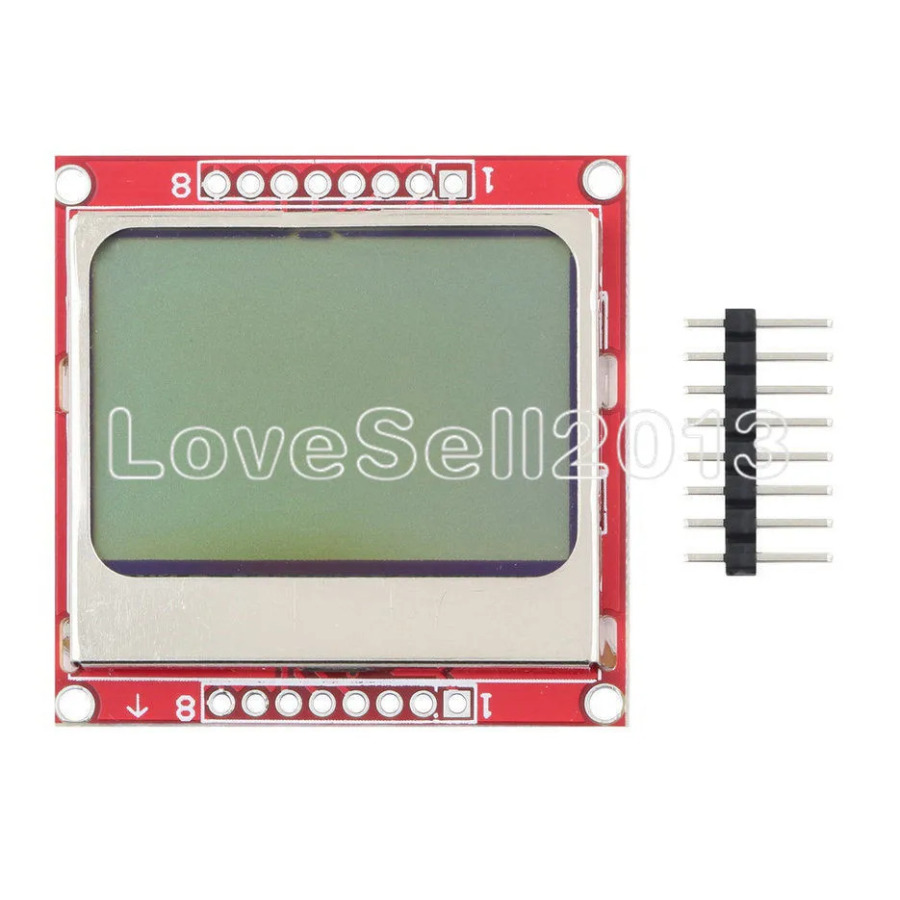 Умная электроника 84x48 84*48 5100 ЖК-модуль с белым адаптером черного света PCB LCD 5100