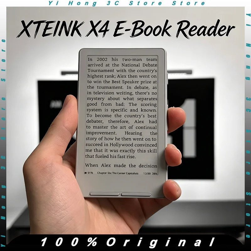 XTEINK X4 Portativ elektron oʻquvchi 4,3 dyuymli yengil magnitli ultra yupqa 220ppi 650mAh 16GB oʻqish