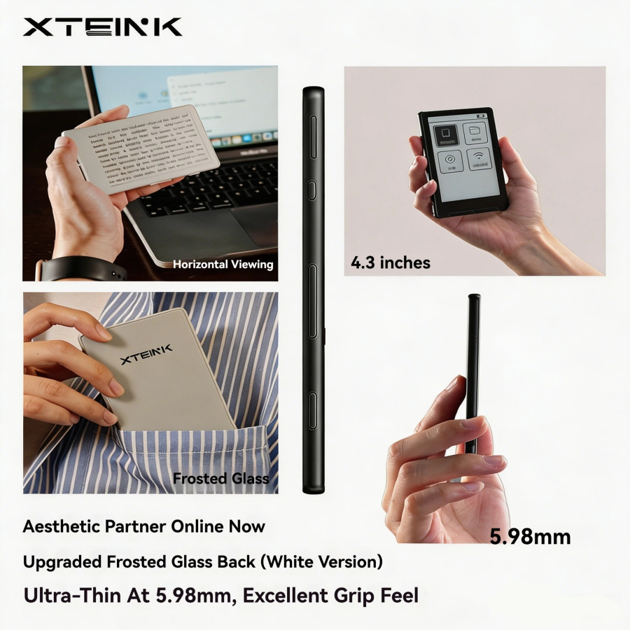 XTEINK X4 Portativ elektron oʻquvchi 4,3 dyuymli yengil magnitli ultra yupqa 220ppi 650mAh 16GB oʻqish