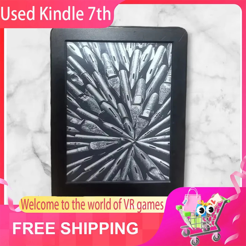 Б/у Kindle 7-й считыватель электронных книг 6-дюймовый экран E-Ink без подсветки с регистрацией учета, подключением через Wi-Fi и несколькими языками