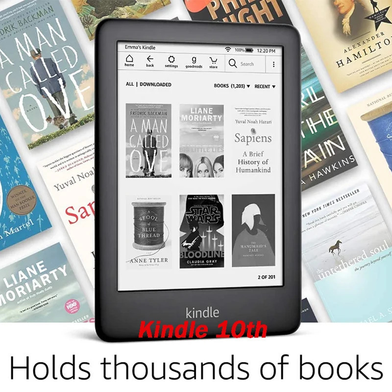 Оригинальное устройство чтения электронных книг Kindle 10-го поколения, 6-дюймовый сенсорный экран электронной книги с подсветкой, содержание учета Kindle, синхронизация электронных книг