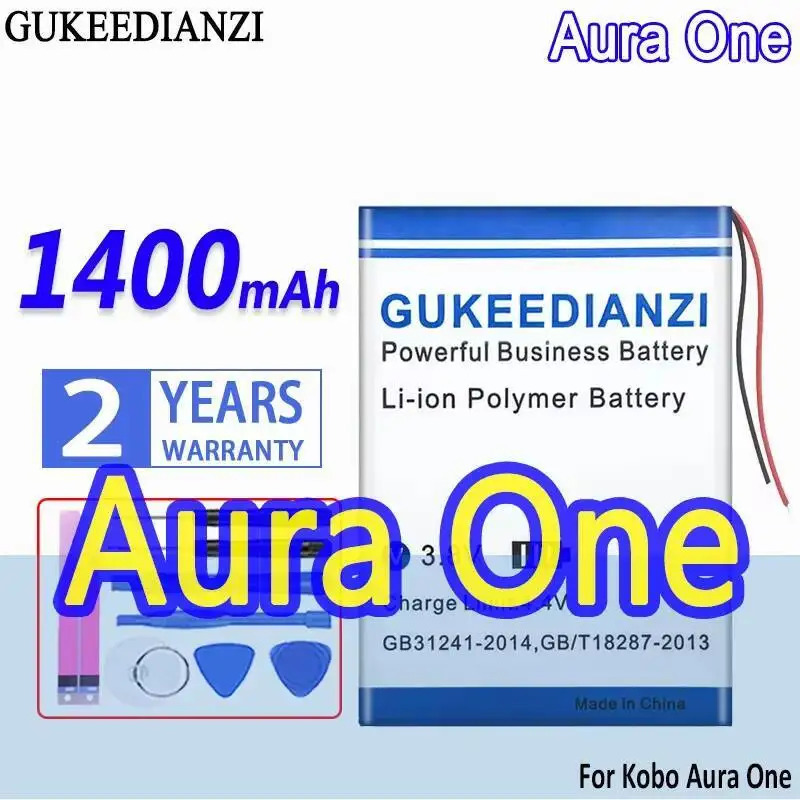 Легкий аккумулятор для чтения книг E-Book 1400 мАч для Kobo Aura One Forma E-Ink E-Book Хорошая низкотемпературная производительность