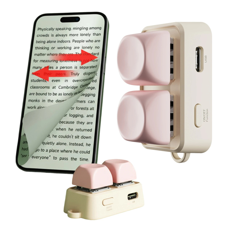 Portativ Bluetooth masofadan boshqarish pulti Mini elektron kitoblar uchun bepul sahifani aylantirish funksiyasi Free2/3 High Axis Version Ofisda foydalanish