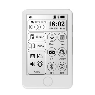 E Ink Mp3 pleer Bluetooth elektron kitob musiqa pleyeri Walkman Mini elektron kitob oʻqiydiganlar ovoz yozish moslamasi Lugʻat Sensorli radio БЕЛЫЙ 16 ГБ