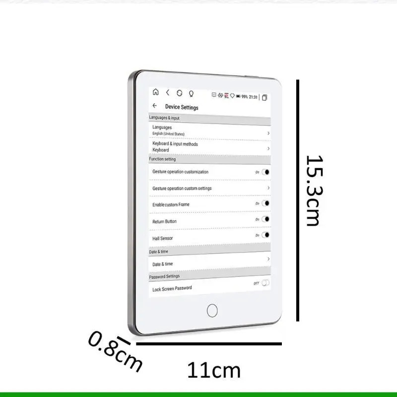 U55C Compact 64GB elektron kitob oʻquvchi simsiz WIFI ulanishi Yengil vazni 200g