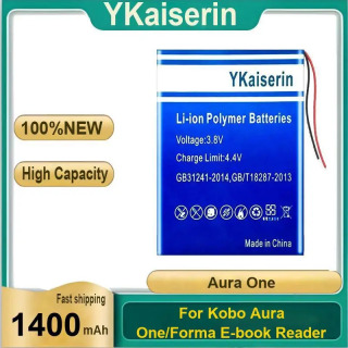 Kobo Aura One Forma uchun elektron kitob oʻqish batareyasi E-Ink elektron kitob batareyasi Yuqori sifatli portativ 1400mAh
