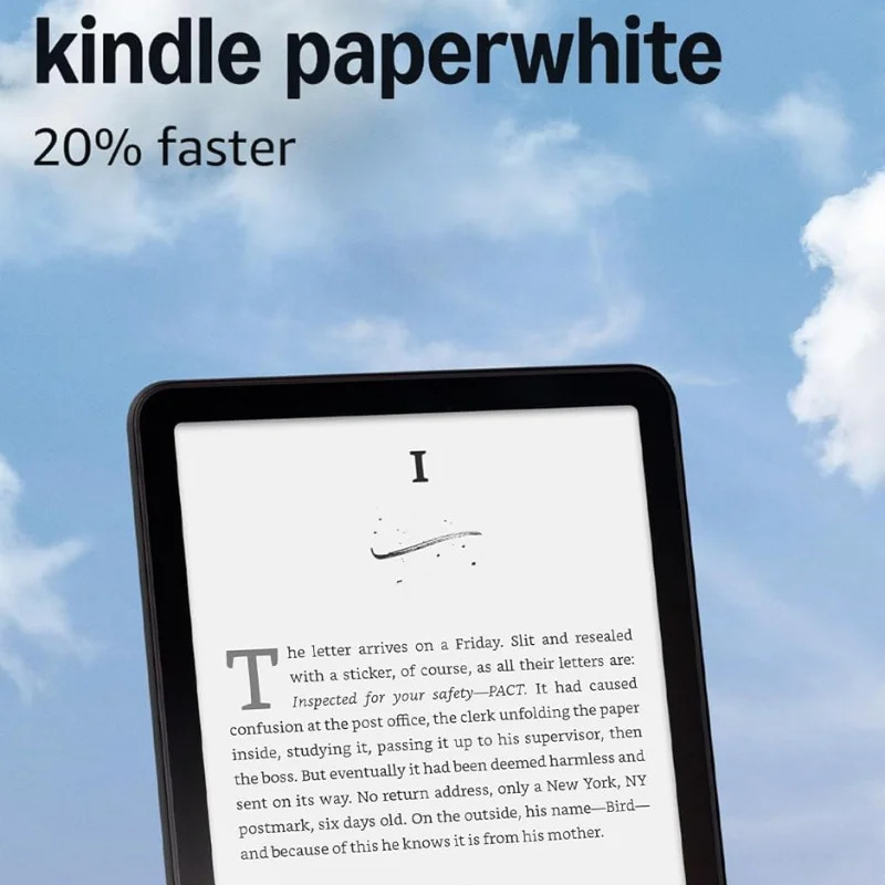 Электронная книга Kindle Paperwhite 12-го поколения 2024 года, 7 дюймов, 300 PPI, водонепроницаемость IPX8, двухцветная подсветка, 16 ГБ/32 ГБ, Wi-Fi