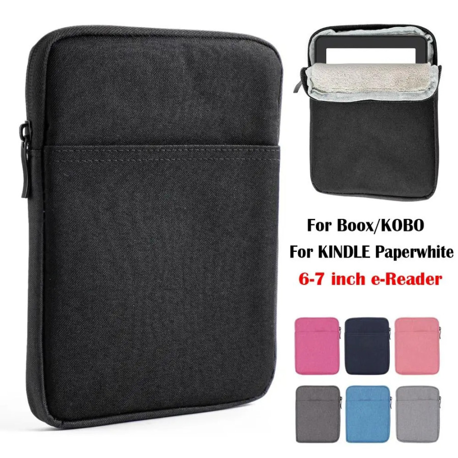 Kobo/Boox/Kindle Paperwhite 2024 uchun 12-avlod 6-7 dyuymli tirnalishga qarshi elektron oʻquvchi qutisi zarbaga chidamli saqlash sumkasi SA568B