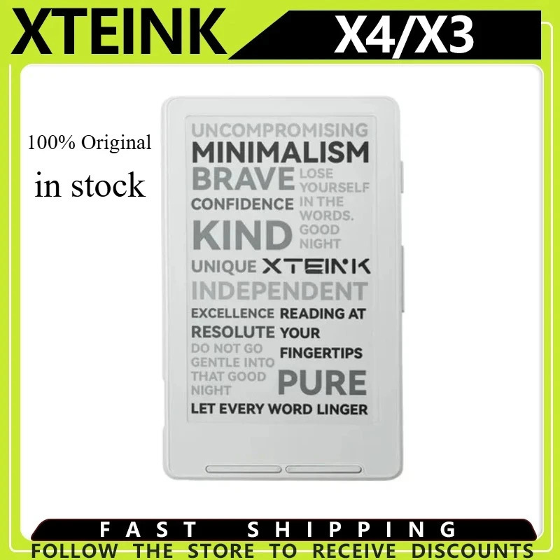 В наличии: портативная электронная книга XTEINK X4 X3 с экраном 4,3 дюйма, магнитной подсветкой, тонкая, с технологией E-Ink, разрешение 220PPI (800x480)