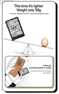 XTEINK X3 E-Ink Magnit ekranli E-Reader Yengil 3,7