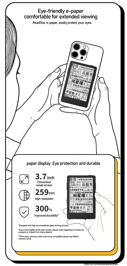 XTEINK X3 E-Ink Magnit ekranli E-Reader Yengil 3,7