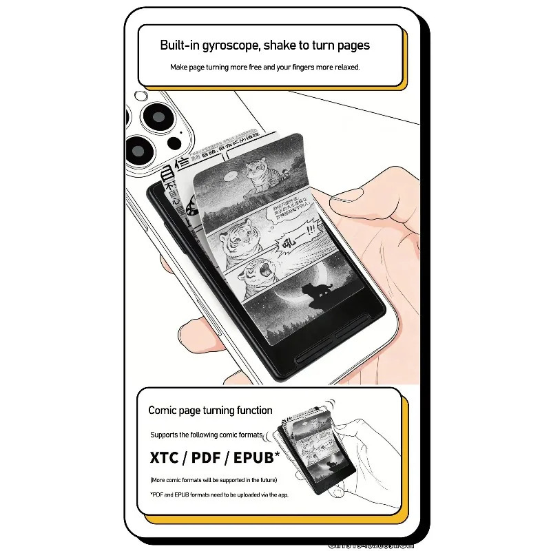 Электронная книга XTEINK X3/X4 с экраном E-Ink, магнитным креплением, легкая, 3,7 дюйма, 16 ГБ, 259ppi, портативная, XTEINK X4, в наличии, отличный подарок