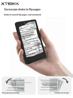 XTEINK X3 E Ink Reader E-reader 3,7 dyuymli ultra yupqa ekranli, portativ, 650 mAch akkumulyatorli, 792x528 oʻlchamli, 259 PPI, talabalar uchun choʻntak modeli.