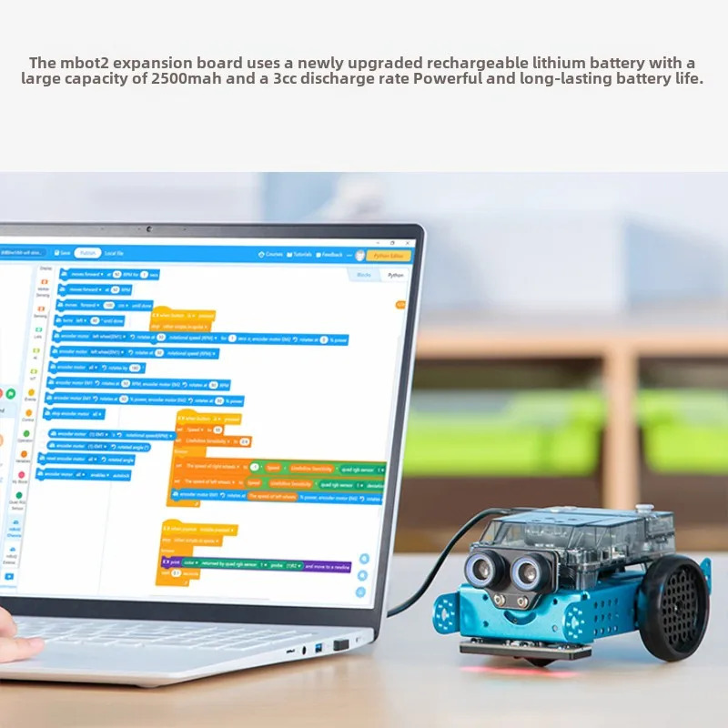 Makeblock MBot2 dasturlash roboti bolalar uchun sunʻiy intellekt bugʻli oʻquv oʻyinchoqlari Bolalar mahsulotlari yangi boshlanuvchilar uchun sovgʻalar