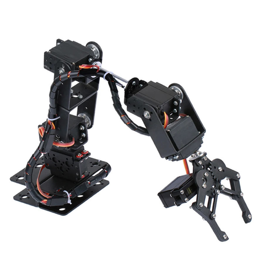 Robotik qoʻl toʻplami 6DOF dasturlash robot qoʻli DIY robot dasturlash toʻplami Servo shu jumladan emas