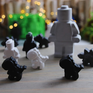 Robotlar silikon sham qolipi DIY 3D qurilish bloklari shokoladli pechenye fondan muz qoliplari Rojdestvo sovgʻalari hunarmandchilik buyumlari uy dekoratsiyasi