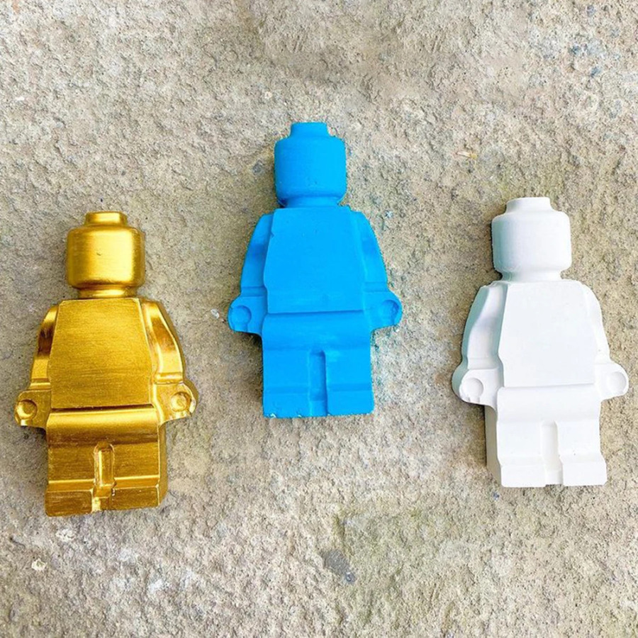 Robotlar silikon sham qolipi DIY 3D qurilish bloklari shokoladli pechenye fondan muz qoliplari Rojdestvo sovgʻalari hunarmandchilik buyumlari uy dekoratsiyasi