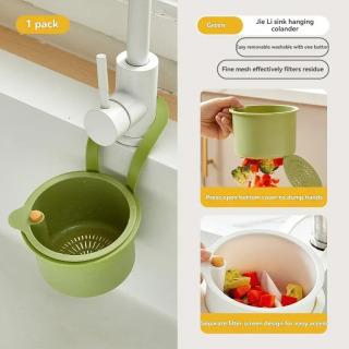Oshxona uchun lavabo drenaj savati Avtomatik chiqindi savati osilgan kran ushlagichi Oshxona chiqindilarini yigʻuvchi sozlanishi shimgichli tokcha Зеленая бронза