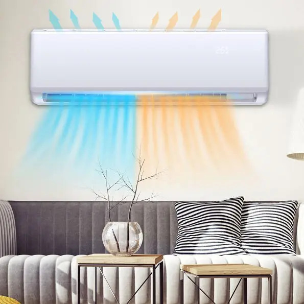 Issiq sotuvda 18000 BTU 9000 BTU maishiy texnika energiya tejovchi konditsioner sovutilgan ichki invertor devorga oʻrnatish moslamasi