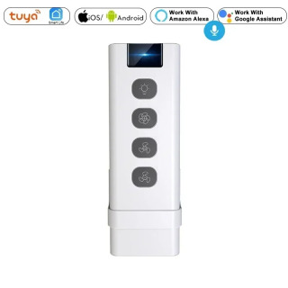 Smart Life WiFi RF Потолочный вентилятор Свет Настенный выключатель Умный пульт дистанционного управления Различное управление скоростью работает с Tuya Alexa Echo Google Home Золотой 6В