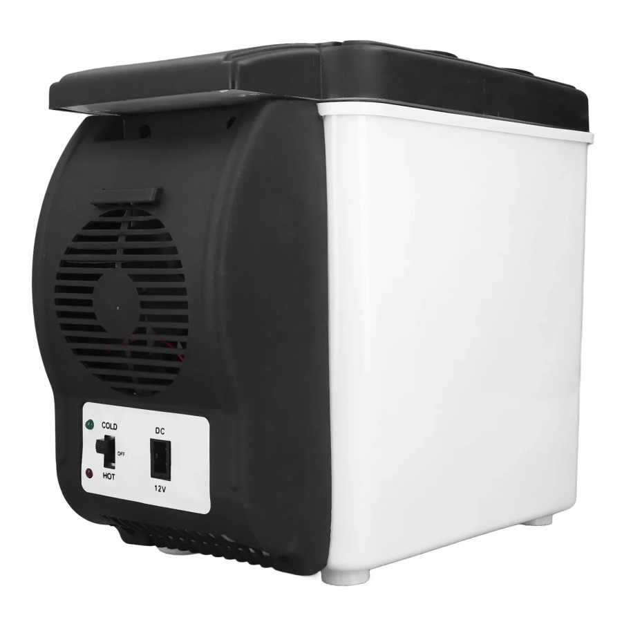 Lager uchun portativ mini elektr avtomobil muzlatgichi 12V 6L sovutish va isitish muzlatgichi ...