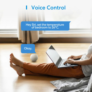 Yerdan isitish tizimi uchun Meross Smart Wi-Fi termostati, sensorli ekran, Apple HomeKit Siri Alexa Google Home bilan ishlaydi
