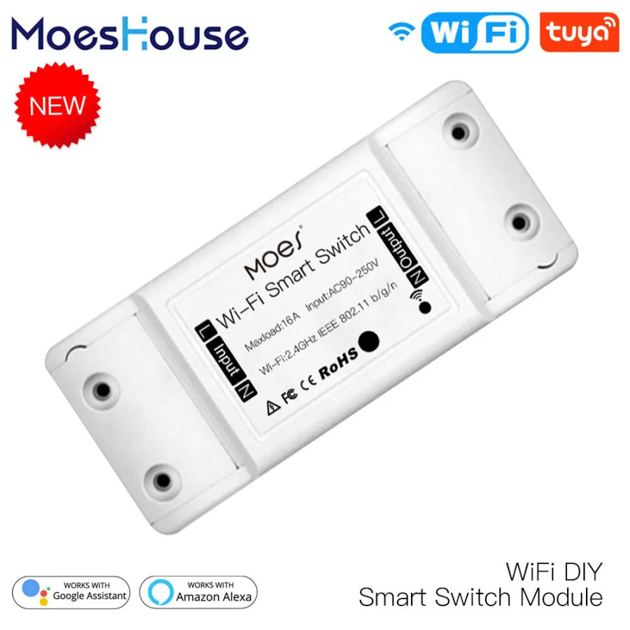 16A DIY WiFi умный светильник выключатель универсальный выключатель таймера приложение Smart Life Беспроводной дистанционного Управление работает с Alexa Google Home