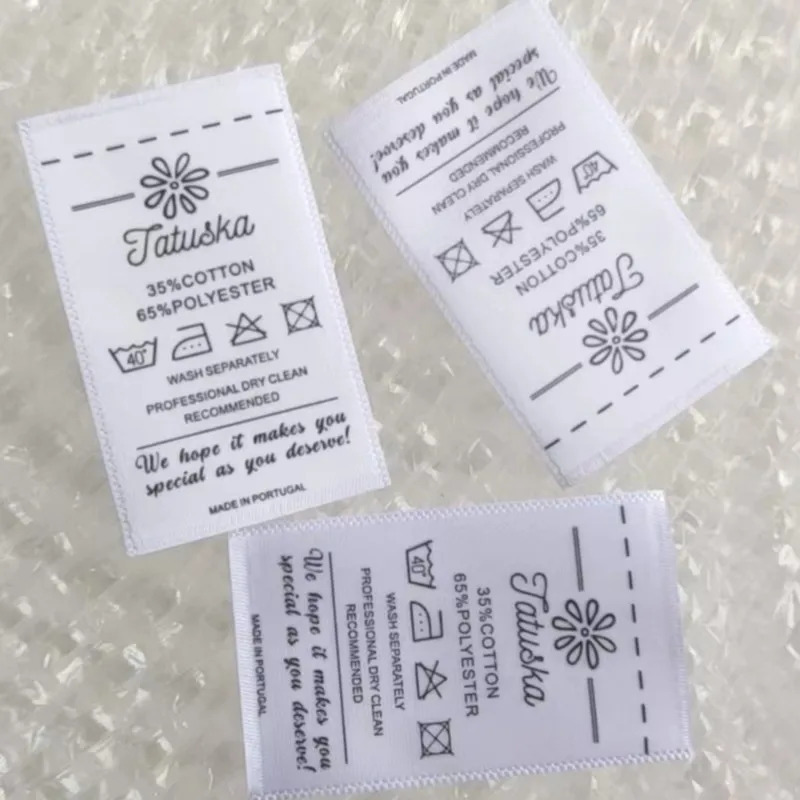 1000 dona, kir yuvish uchun etiketkalar, 3 x 5 sm