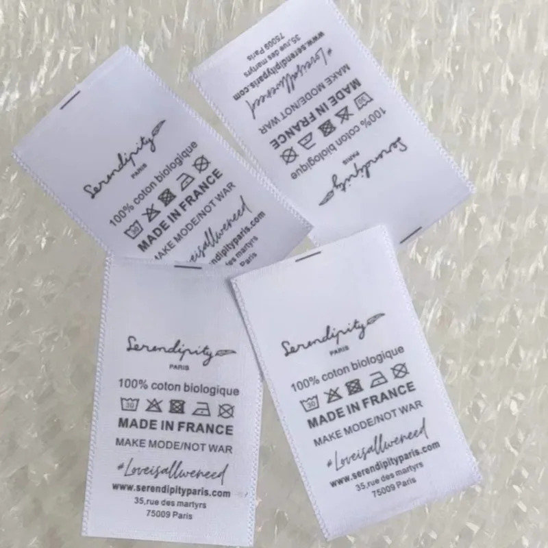 1000 dona, kir yuvish uchun etiketkalar, 3 x 5 sm