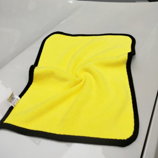 Mikrofiber avtomobil yuvish sochiq 30x30cm Avtomobil quritish va parvarishlash mato detallari va mashina yuvish uchun tayyor chekka